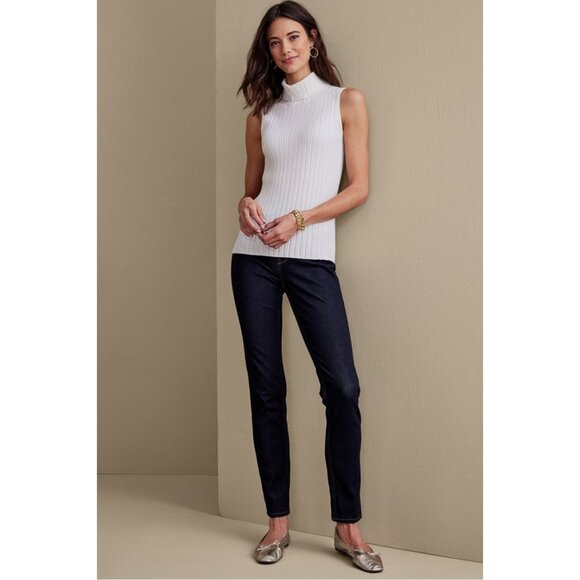 NWT Soft Surroundings Womens Plus Size 2X Ultimate Denim Pull-On Slim Leg Jeans - Picture 2 of 6